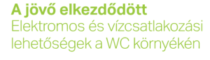 Geberit elektromos és vízellátás csatlakozás